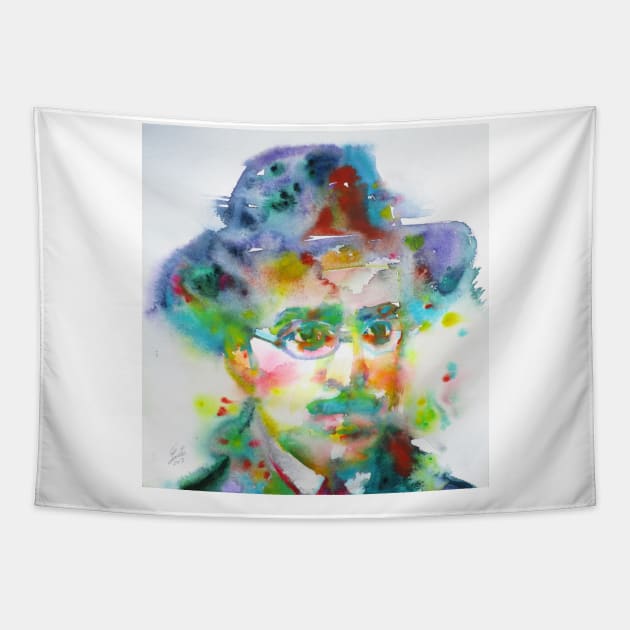 FERNANDO PESSOA - watercolor portrait .€ Tapestry by lautir