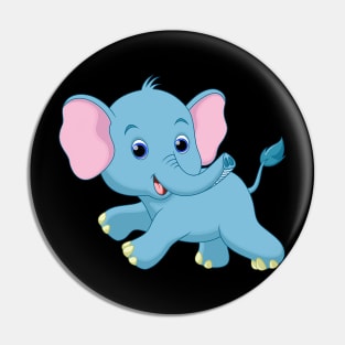 Elephant Blue Pin