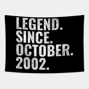 Legend since October 2002 Birthday Shirt Happy Birthday Shirts Tapestry