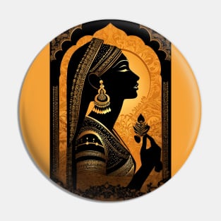 Indian girl classic art Pin