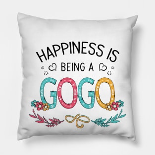 Happiness Is Being A Gogo Wildflowers Valentines Mothers Day Pillow