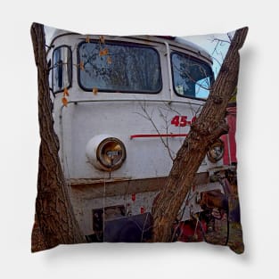 Disused loco, Romania Pillow