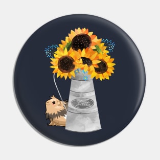 Sunflowers and Guinea Pig Pin