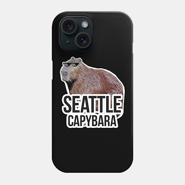 Seattle capybara meme Phone Case by NeedsFulfilled