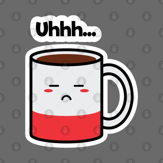 Uhhh... | Coffee | Charging | Low Battery | Cute Kawaii | Gray by Wintre2