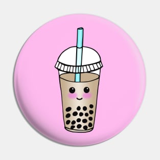 Cute Bubble Tea Happy Kawaii Boba Pin