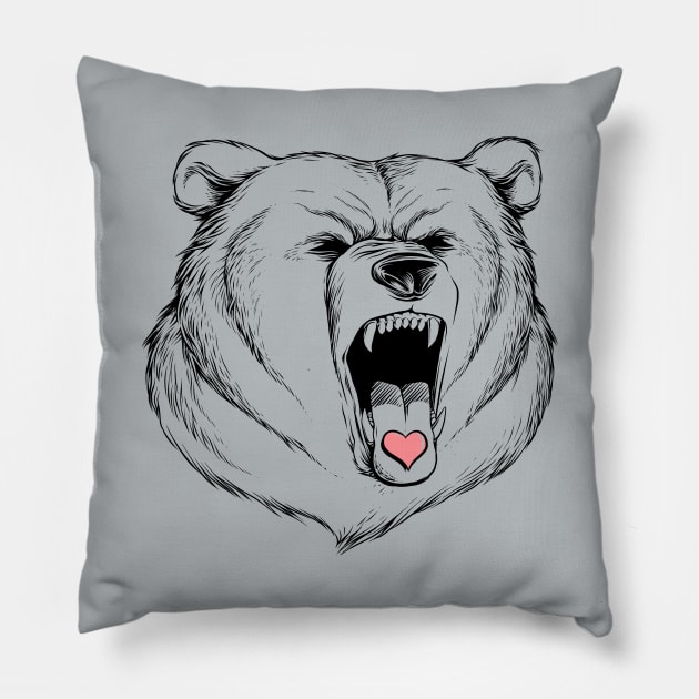 Universal Language Bear Love Pillow by Tobe_Fonseca