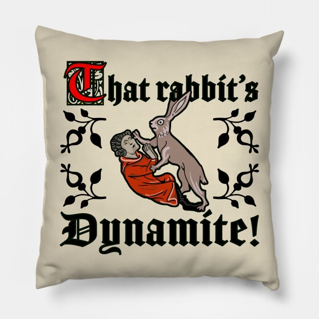 That Rabbit's Dynamite Pillow by rexthinks