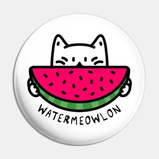 Watermeowlon Watermelon Cat Pin