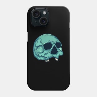 Green skull head Phone Case