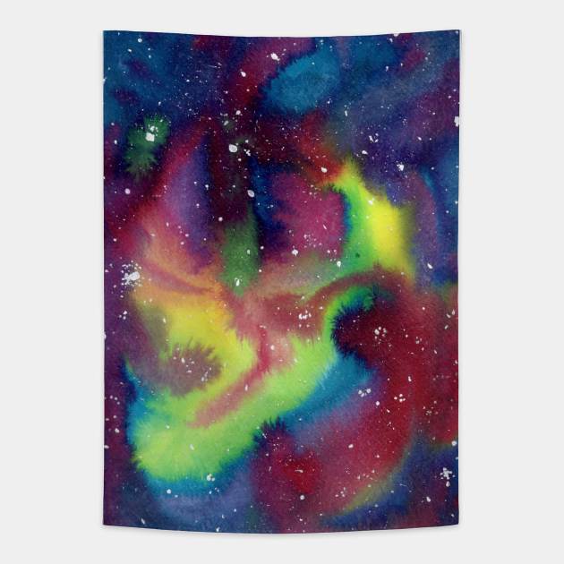 Rainbow Nebula Tapestry by sixhours