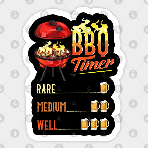 Funny Barbecue Grill Gifts Grilling Tee BBQ Master Chef Sticker