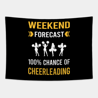 Weekend Forecast Cheerleading Cheerleader Tapestry