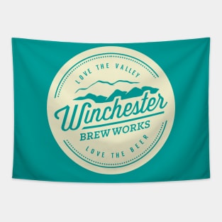 Winchester Brew Works logo (light ink) Tapestry