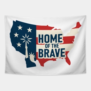 Home of the brave with liberty art Tapestry