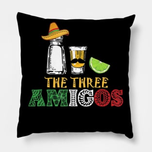 The 3 Three Amigos T-shirt - salt, tequila & lime Pillow