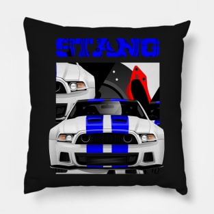 Ford Mustang White Pillow