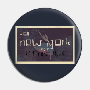 new york vintage art travel poster Pin