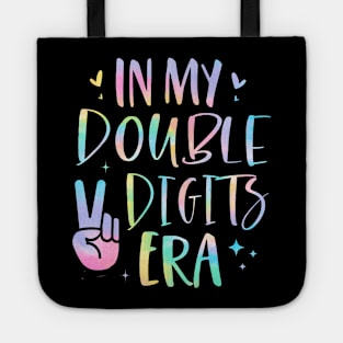 In My Double Digits Era 10 Year Old Gifts Girl 10th Birthday Tote