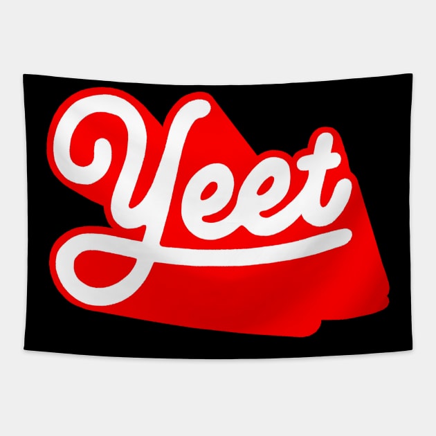 Yeet - Red Tapestry by Sketchy