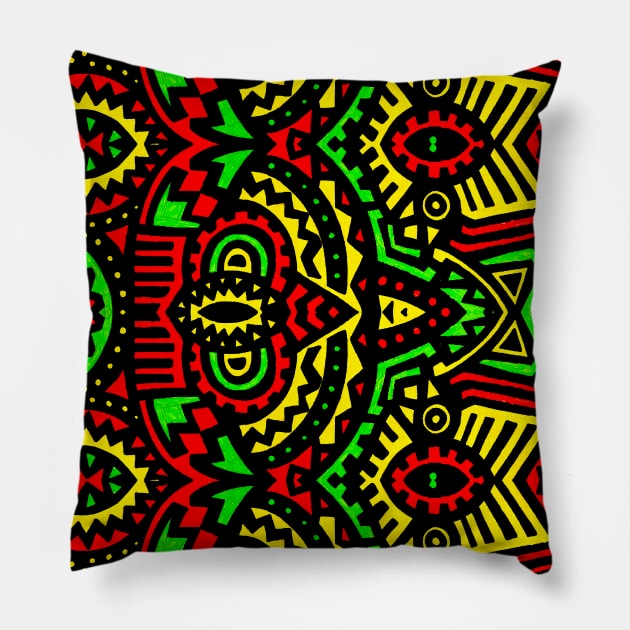 Rasta Pattern Pillow by LionTuff79