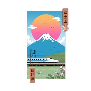 Shinkansen in Mt. Fuji T-Shirt