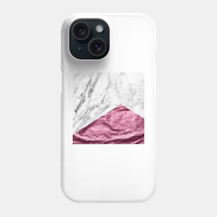 Magenta rose gold marble Phone Case