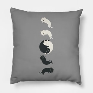 Hidden Cat 26 Yin Yang hug-ing v3 Pillow