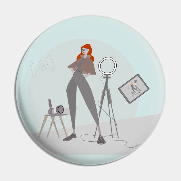 girl and camera illustration Pin by illustrations-boom