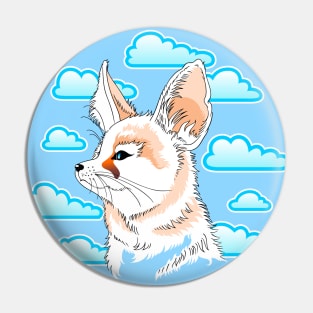 Cloudy fox Pin