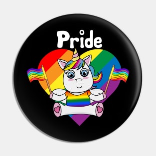 Pride Unicorn LGBT Flag Gay Pride Awareness Pin