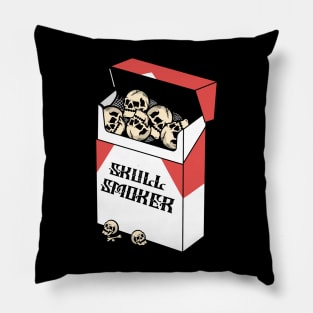 Smoke or DEATH, Smoking Skull, Smoking Skeleton, Cigarette Skull, Cigarette Skeleton Pillow