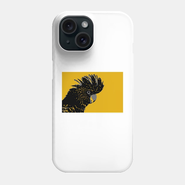 Black cockatoo Phone Case by CreatureM