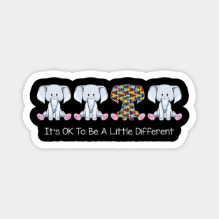 Autism Awareness Elephant Its Ok To Be A Little Different Magnet