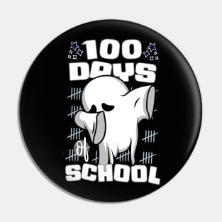 100 days of school featuring a Cute dabbing ghost #4 Pin