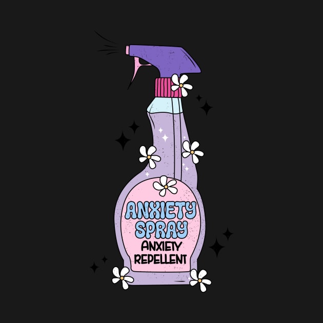 Whimsical Anxiety Spray Graphic Funny Quirky Stress Relief by ThatVibe