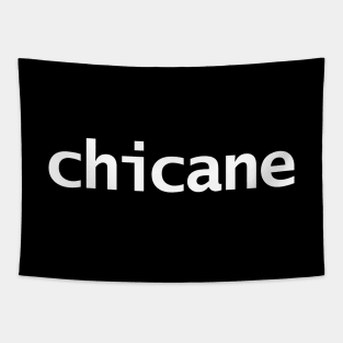 Chicane Minimal Typography White Text Tapestry