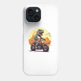 Dino Biker Retro Motorcycle Phone Case