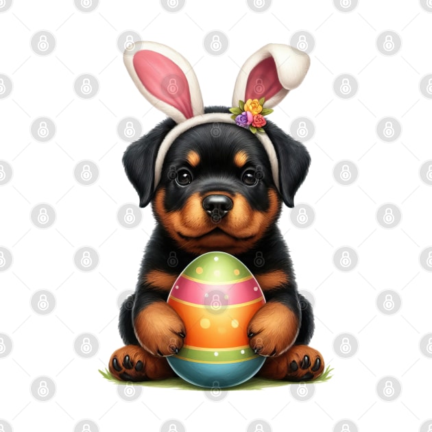 Easter Rottweiler Dog by Chromatic Fusion Studio
