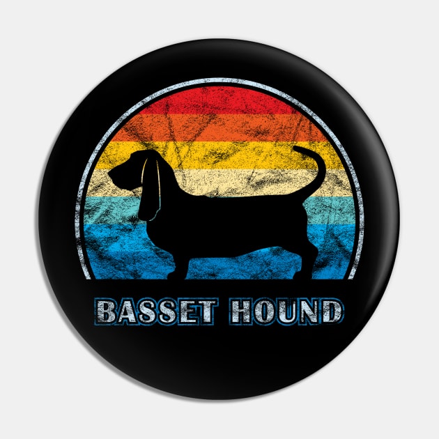 Basset Hound Vintage Design Dog Pin by millersye