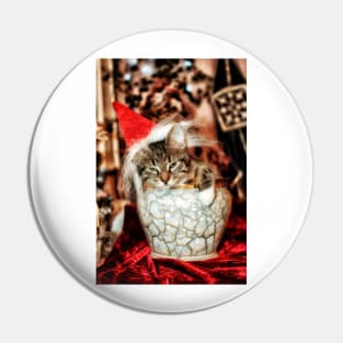 Christmas Kitten Pin