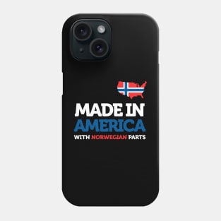 Made In America With Norwegian Parts Norwegian Roots Norway Phone Case