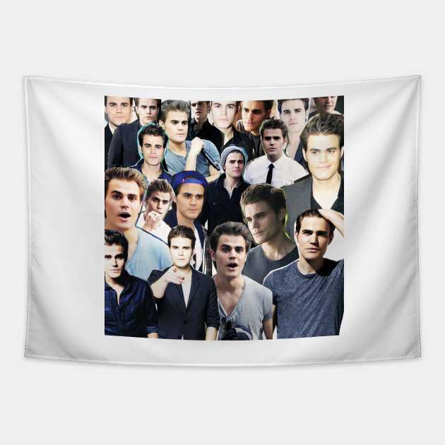 Paul Wesley Collage Tapestry by lunalovebad