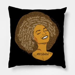 Black Woman Afro African American History Pillow