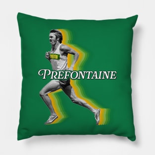 Retro Steve Prefontaine Running Form Fade Pillow