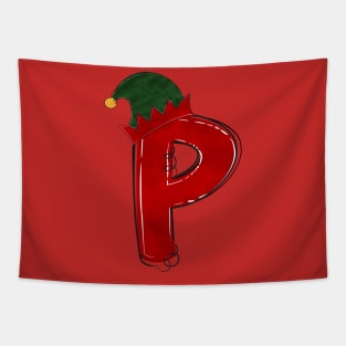 Letter P - Christmas Letter Tapestry