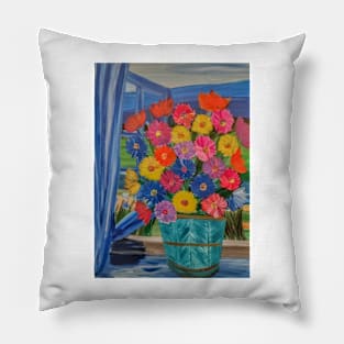 flowers in the window Pillow