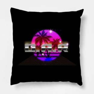 Retro O.A.R Design Proud Name Birthday Flower 70s 80s 90s Pillow