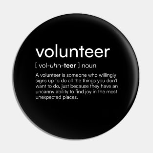 Volunteer Definition Pin