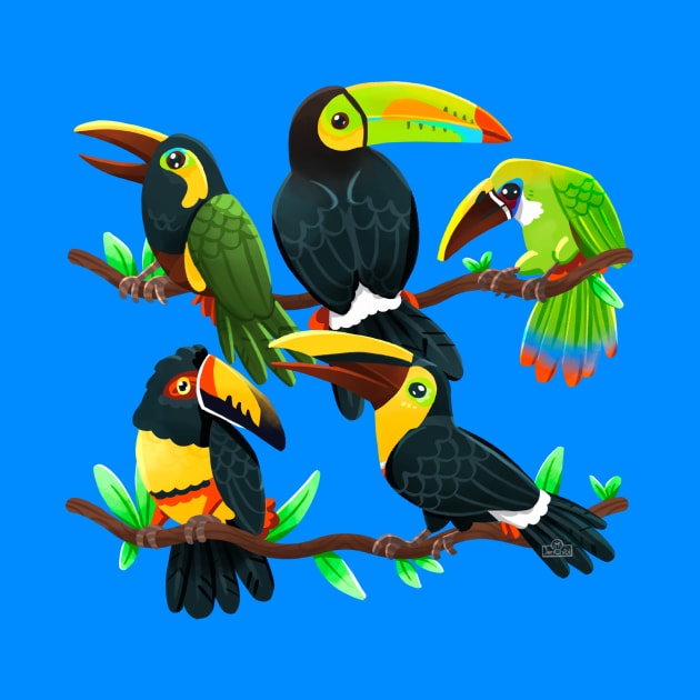 Toucans by JenChibi